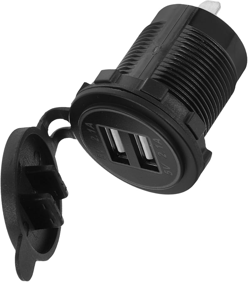 Dual USB Motorcycle Car Boat RV Phone Charger Adapter for Outdoor Navigation - Image 1